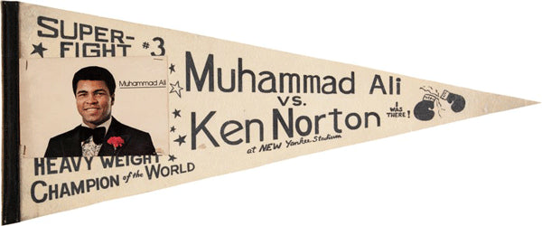 ALI, MUHAMMAD-KEN NORTON III SOUVENIR PENNANT (1976)