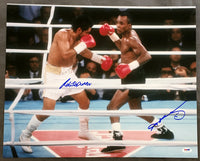 LEONARD, SUGAR RAY & ROBERTO DURAN SIGNED LARGE FORMAT PHOTOGRAPH (PSA/DNA)