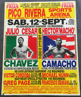 CHAVEZ, JULIO CESAR-HECTOR "MACHO" CAMACHO CLOSED CIRCUIT POSTER (1992)