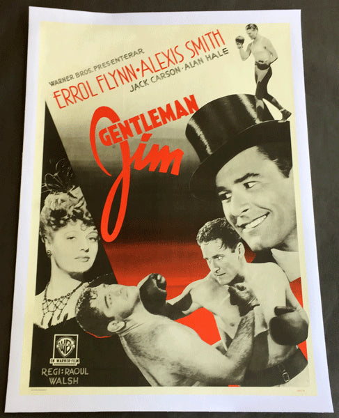 GENTLEMAN JIM SWEDISH MOVIE POSTER (1942)