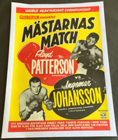 JOHANSSON, INGEMAR-FLOYD PATTERSON I SWEDISH FIGHT FILM POSTER (1959)