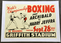 JEFFRA, HARRY-JOEY ARCHIBALD ON SITE POSTER (1939)