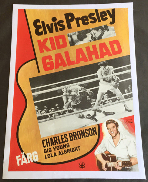 KID GALAHAD ORIGINAL SWEDISH MOVIE POSTER (1962)