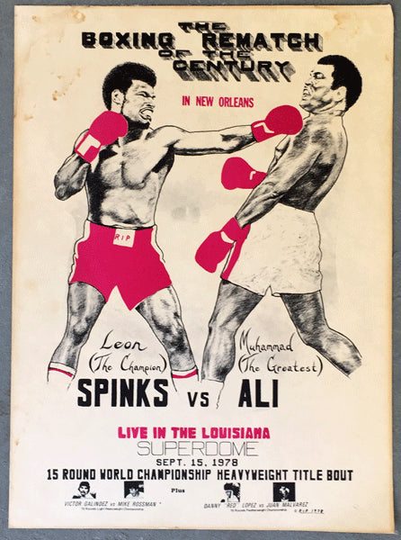 ALI, MUHAMMAD-LEON SPINKS II SOUVENIR POSTER (1978)