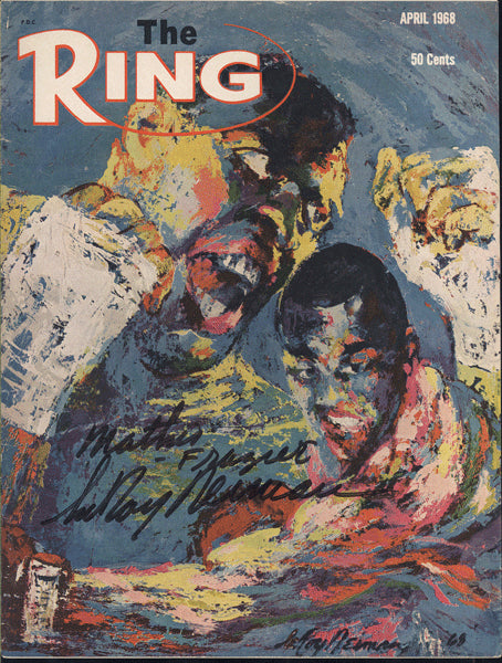 RING MAGAZINE APRIL 1968 (SIGNED BY LEROY NEIMAN)