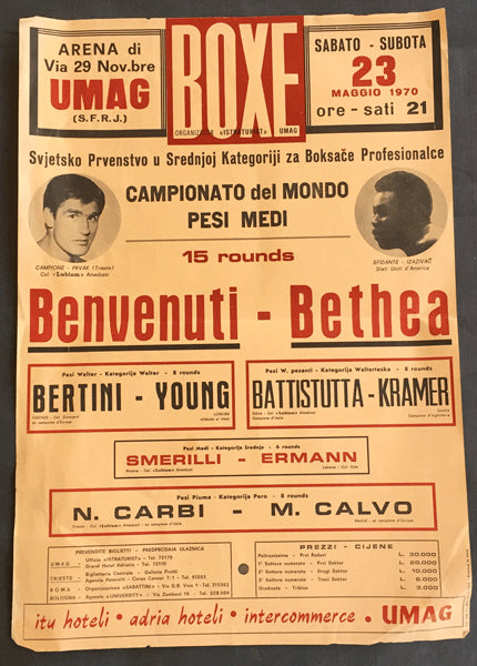 BENVENUTI, NINO-TOM BETHEA ON SITE POSTER (1970)