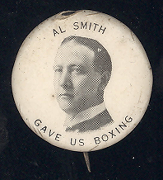 SMITH, AL "GAVE US BOXING" SOUVENIR PIN (1920's)