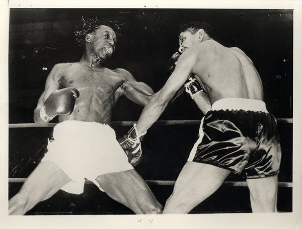 BROWN, JOE-JOEY LOPES WIRE PHOTO (1957-8TH ROUND)