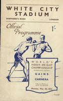 CARNERA, PRIMO-LARRY GAINS OFFICIAL PROGRAM (1932)