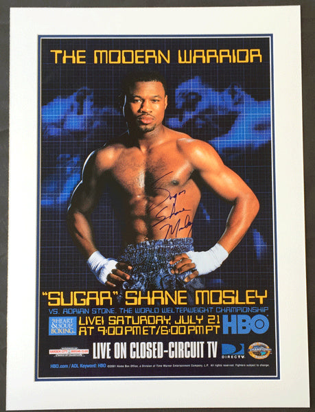 MOSLEY, SUGAR SHANE-ADRIAN STONE SIGNED CLOSED CIRCUIT POSTER (2001)
