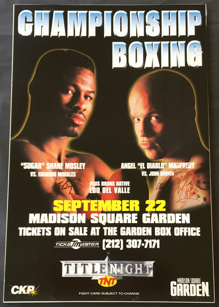 MOSLEY, SUGAR SHANE-ANGEL MANFREDDY SIGNED POSTER (1998-SIGNED BY BOTH)