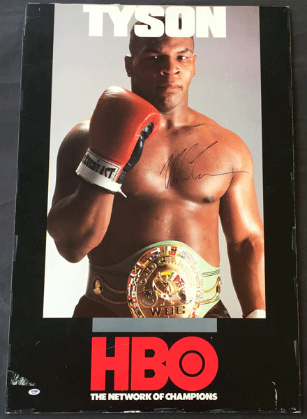 TYSON, MIKE SIGNED HBO PROMOTIONAL POSTER (PSA/DNA AUTHENTICATED)