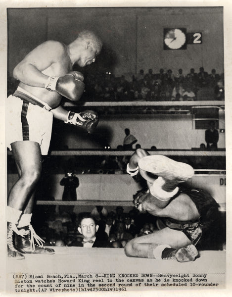 LISTON, SONNY-HOWARD KING WIRE PHOTO (1961-2ND ROUND)
