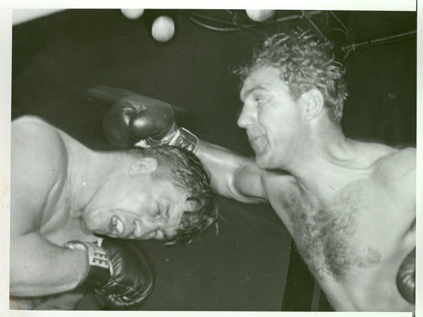 MARCIANO, ROCKY-DON COCKELL WIRE PHOTO (1955)