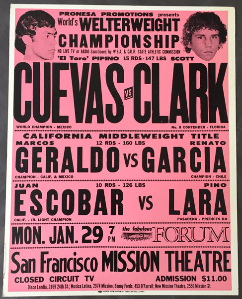 CUEVAS, PIPINO-SCOTT CLARK CLOSED CIRCUIT POSTER (1979)