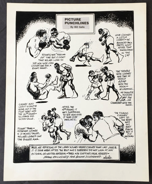 HOLMES, LARRY-GERRY COONEY CARTOON ART BY BILL GALLO (1982)