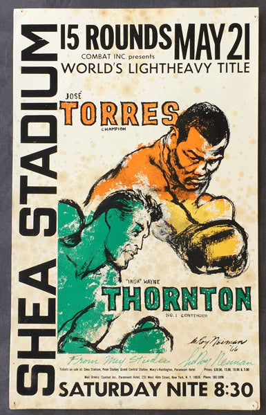 TORRES, JOSE-WAYNE THORNTON ON SITE POSTER (1966-SIGNED BY LEROY NEIMAN)