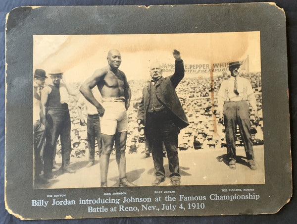 JOHNSON, JACK-JAMES JEFFRIES ADVERTISING LARGE FORMAT PHOTO (1910)