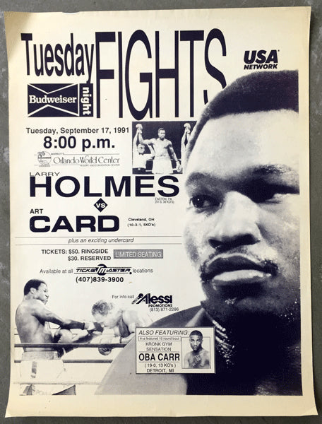 HOLMES, LARRY-ART CARD ON SITE POSTER (1991)