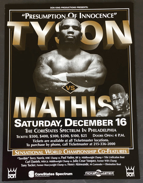 TYSON, MIKE-BUSTER MATHIS, JR. ON SITE POSTER (1995)
