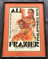 ALI, MUHAMMAD-JOE FRAZIER III SIGNED ORIGINAL POSTER (1975-SIGNED BY ALI, FRAZIER & NEIMAN-PSA/DNA)