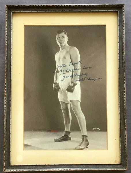 DEMPSEY, JACK SIGNED PHOTO (AS WORLD CHAMPION-JSA LOA)