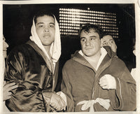 LOUIS, JOE-TAMI MAURIELLO WIRE PHOTO (1946-POSTFIGHT)