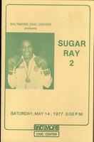 LEONARD, SUGAR RAY-WILLIE "FIREBALL" RODRIQUEZ OFFICIAL PROGRAM (1977-2ND PRO FIGHT FOR LEONARD)