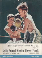 LISTON, SONNY GOLDEN GLOVES FINALS OFFICIAL PROGRAM (1953)