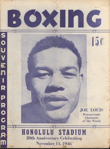 LOUIS, JOE EXHIBITION PROGRAM (1946)