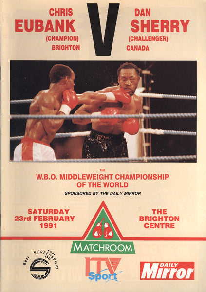 EUBANK, CHRIS-DAN SHERRY OFFICIAL PROGRAM (1991)