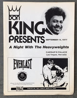 HOLMES, LARRY-FRED HOUPE & KEN NORTON-LORENZO ZANON OFFICIAL PROGRAM (1977)