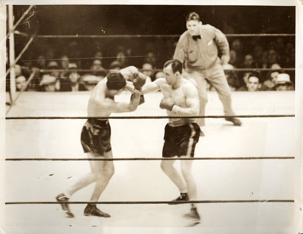 SHARKEY, JACK-MAX SCHMELING II WIRE PHOTO (1932-1ST ROUND)