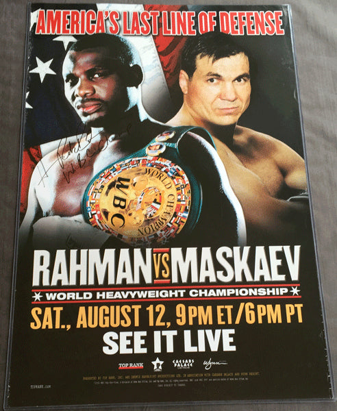 RAHMAN, HASIM-OLEG MASAEV II SIGNED ON SITE POSTER (2006-SIGNED BY RAHMAN)