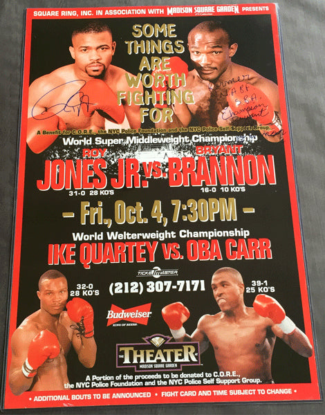 JONES, JR., ROY-BRYANT BRANNON SIGNED ON SITE POSTER (1996-SIGNED BY JONES, JR. & BRANNON)