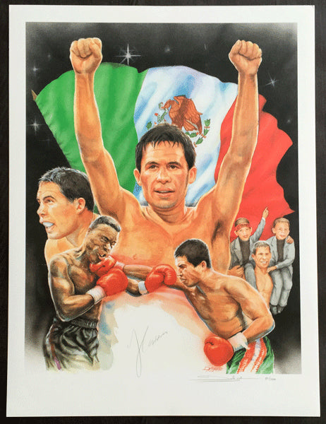 CHAVEZ, JULIO CESAR SIGNED LITHOGRAPH