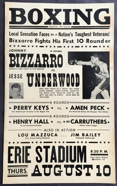 BIZZARRO, JOHNNY-JESSE UNDERWOOD ON SITE POSTER (1961)