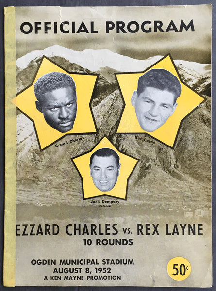 CHARLES, EZZARD-REX LAYNE OFFICIAL PROGRAM (1952)