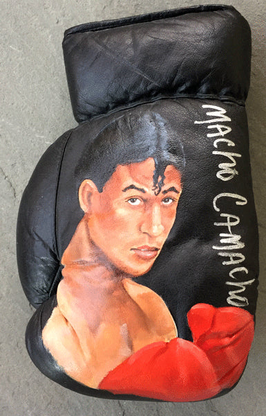 CAMACHO, HECTOR "MACHO" SIGNED HAND PAINTED GLOVE