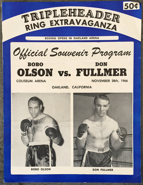 OLSON, CARL "BOBO"-DON FULLMER OFFICIAL PROGRAM (1966)