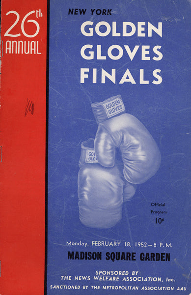 PATTERSON, FLOYD GOLDEN GLOVES FINALS PROGRAM (1952)