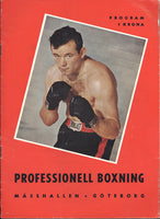 JOHANSSON, INGEMAR-JOE BYGRAVES II OFFICIAL PROGRAM (1962)