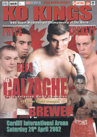 CALZAGHE, JOE-CHARLES BREWER OFFICIAL PROGRAM (2002)