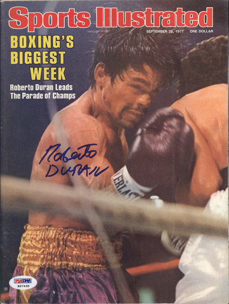 DURAN, ROBERTO SIGNED SPORTS ILLUSTRATED (PSA/DNA AUTHENTICATED)