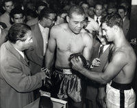 MARCIANO, ROCKY-JOE LOUIS ORIGINAL PHOTO (1951-TAKEN FROM ORIGINAL NEGATIVE)