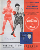 WOODCOCK, BRUCE-FREDDIE MILLS OFFICIAL PROGRAM (1949)