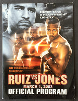 JONES, JR., ROY-JOHNNY RUIZ OFFICIAL PROGRAM (2003)