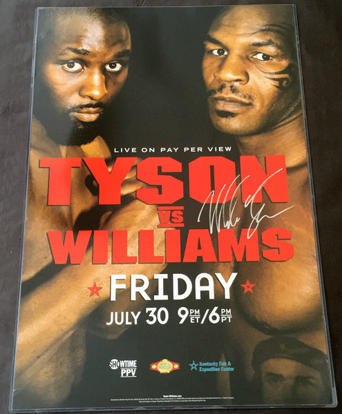 TYSON, MIKE-DANNY WILLIAMS SIGNED ORIGINAL CLOSED CIRCUIT POSTER (2004-SIGNED BY TYSON)