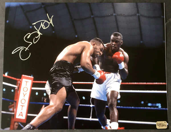 DOUGLAS, JAMES "BUSTER LARGE FORMAT SIGNED PHOTO (TYSON FIGHT)