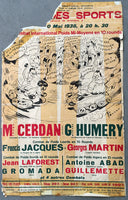 CERDAN, MARCEL-GUSTAVE HUMERY ON SITE POSTER (1938)